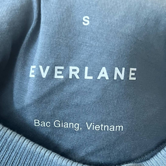 Everlane The ReNew Teddy Oversized Crew Blue Sweatshirt Size S - Picture 4 of 7